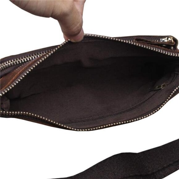 Brown Leather Waist Bag - Picture 5 of 6